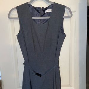 Black Sleeveless Sheath Work/Office Dress
